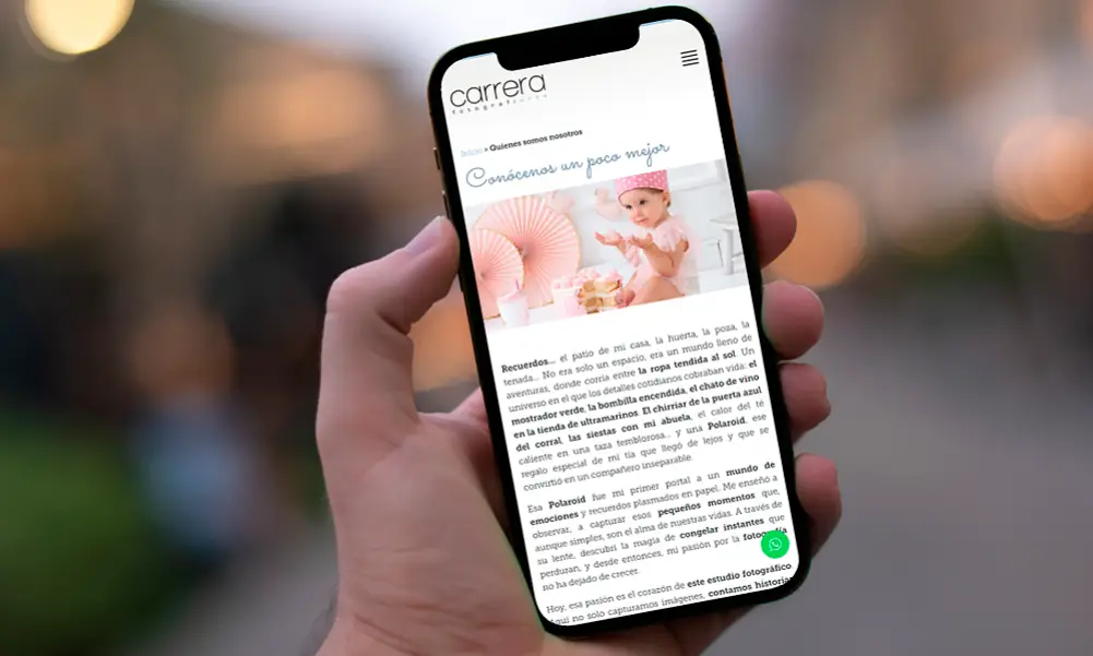 Portafolios Diseño Web Asturias - Carrera Fotografía