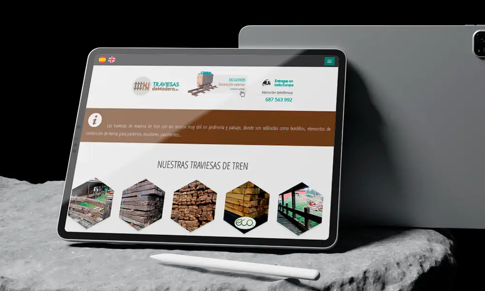 Portafolios Diseño Web Asturias - Traviesas de Madera