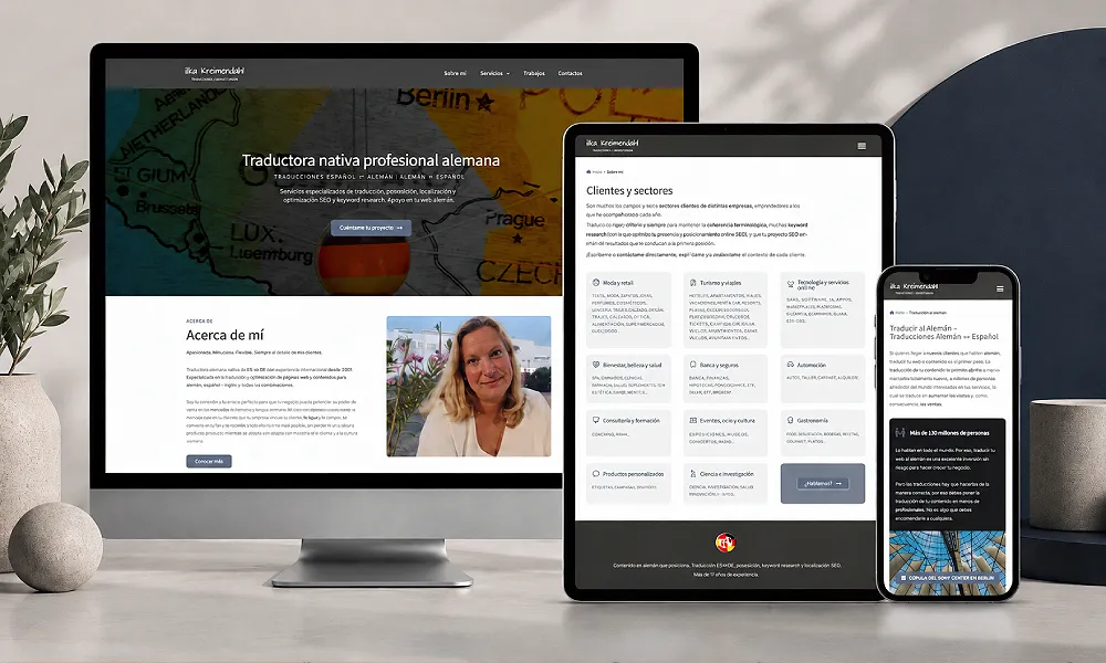 Web profesional en WordPress para Ilka Kreimendahl